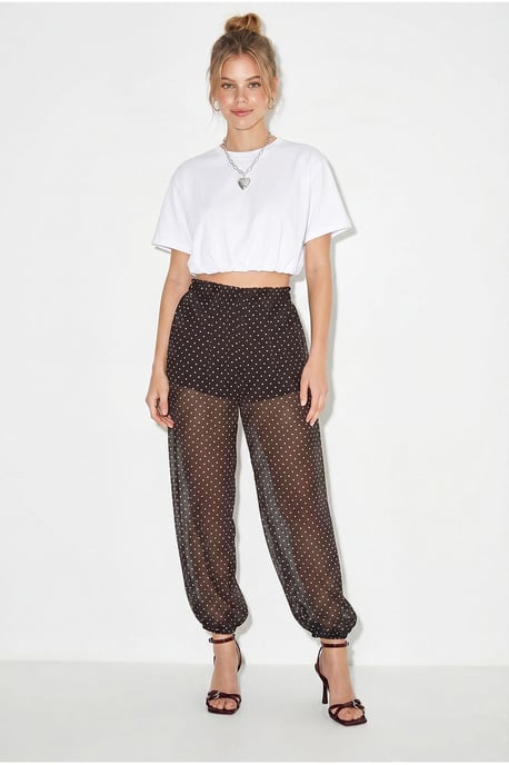 Pünktchen Chiffon Jogginghose - Image 4