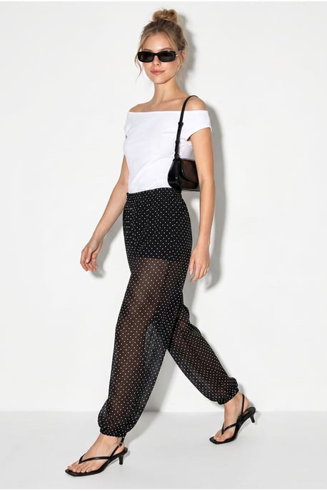 Punkte Chiffon Jogginghose - Image 2