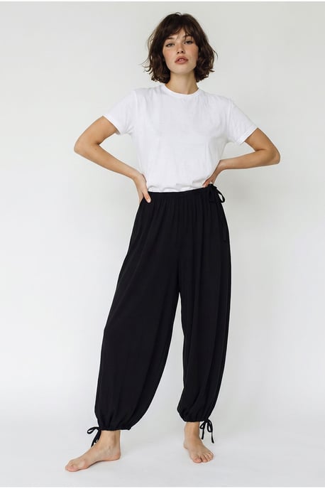 Damen Knöchellange Salwar-Hosen mit Bindegürtel - Image 1