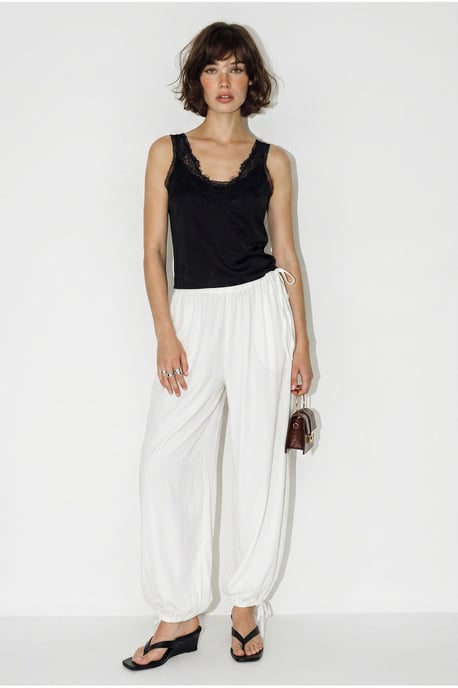 Damen Knöchellange Salwar-Hosen mit Bindegürtel - Image 2