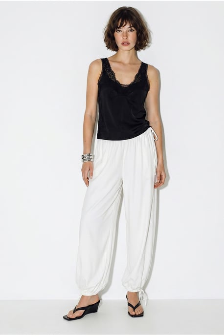 Damen Knöchellange Salwar-Hosen mit Bindegürtel - Image 3