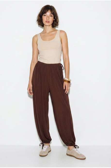 Damen Knöchellange Salwar-Hosen mit Bindegürtel - Image 3