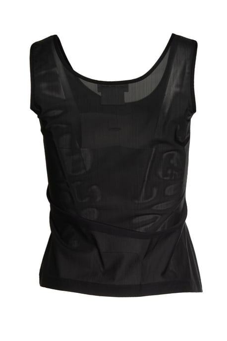 Mugler, transparentes Top in Schwarz - Image 2