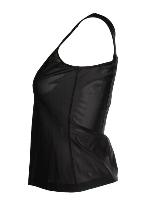 Mugler, transparentes Top in Schwarz - Image 3