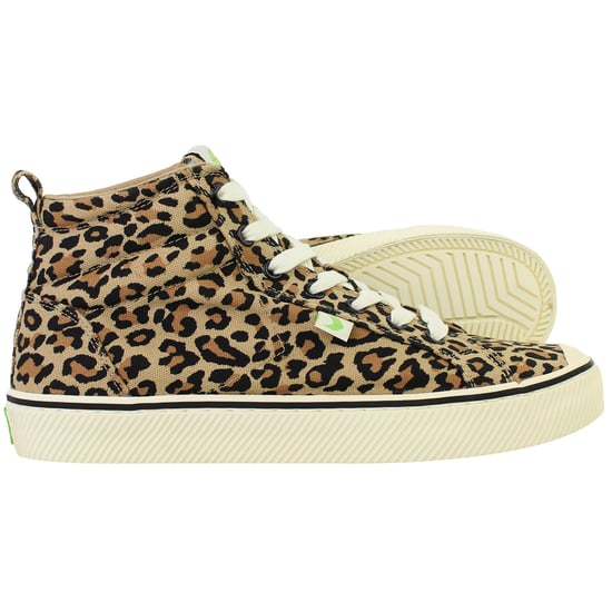 Cariuma OCA High Streifen Leopard Druck Unisex Braun Plismolls - Image 4