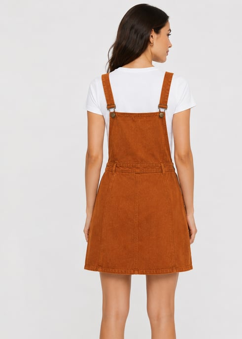Latzkleid aus rustikalem Wildleder - Image 2