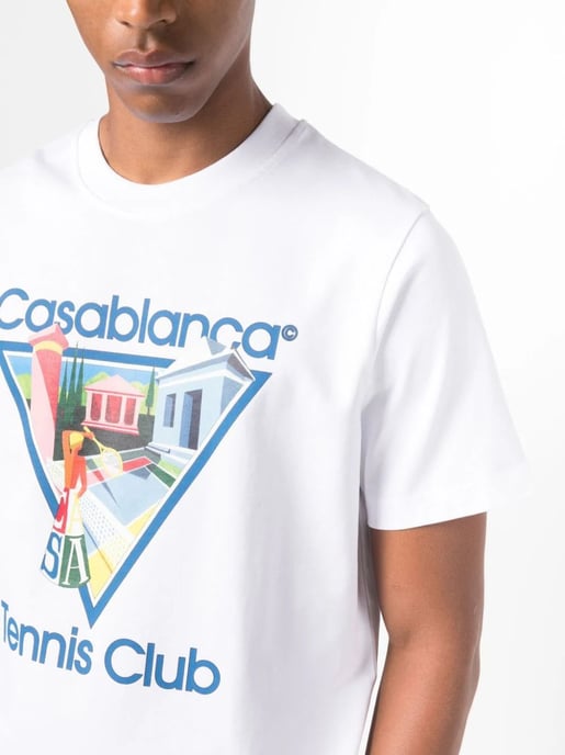 Casablanca La Joueuse Tennis Club T-Shirt in Weiß - Image 2