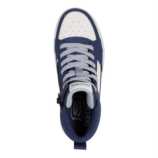 Skechers - High Top Turnschuhe für Kinder, Mit Vlies gefüttert (Marine/Hellbraun) - Image 3