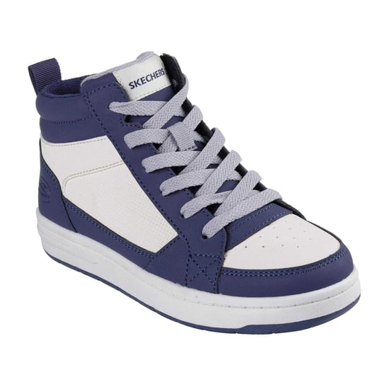 Skechers - High Top Turnschuhe für Kinder, Mit Vlies gefüttert (Marine/Hellbraun) - Image 5