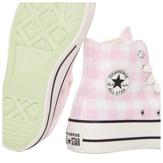 Converse - "Chuck Classic" Bauernkaro High Top Turnschuhe für Damen (Pink) - Image 4