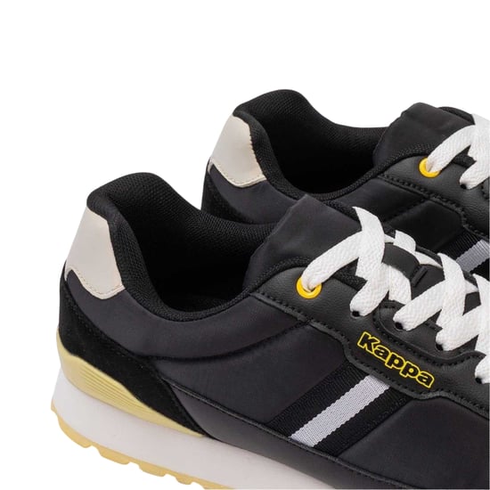 Kappa - "Draydon" Logo Sneaker für Herren, Wildleder, Niedrig geschnitten (Schwarz/Gelb) - Image 4