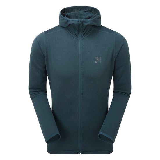 Herrenweiches Fleece-Hoodie mit durchgehendem Reißverschluss und Daumenlöchern für Wanderungen - Image 1
