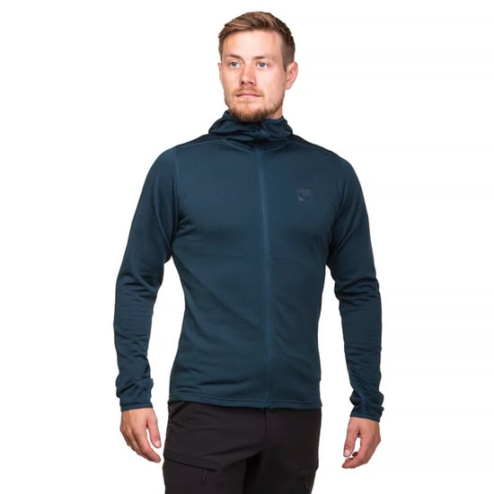 Herrenweiches Fleece-Hoodie mit durchgehendem Reißverschluss und Daumenlöchern für Wanderungen - Image 3