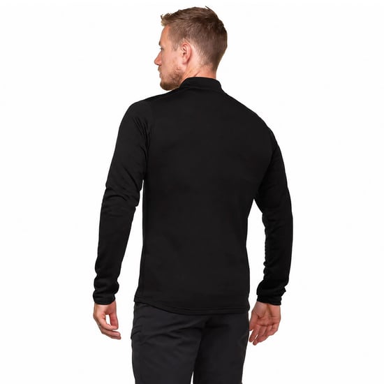 Herren Langarm-Fleece-Halbzip-Topp mit Daumenlöchern für Wanderungen im Freien - Image 5