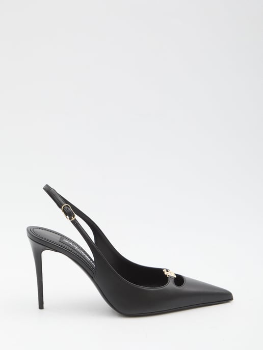 Slingback-Pumps aus Seidennappa - Image 1