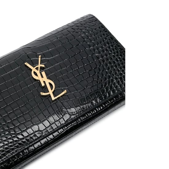 Saint Laurent Cassandre Kettenportemonnaie aus Leder in Krokodilprägung - Image 4