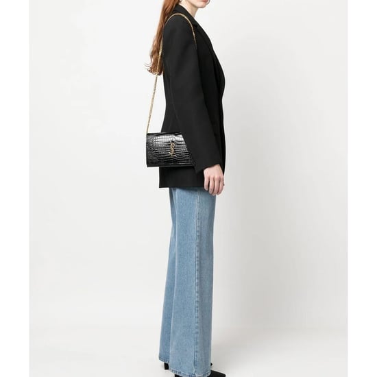 Saint Laurent Cassandre Kettenportemonnaie aus Leder in Krokodilprägung - Image 5