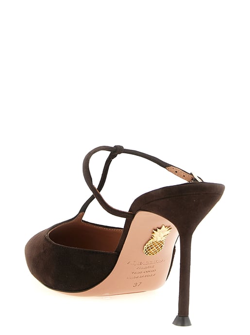Aquazzura Braune Ziegenleder High Heel Pumps - Image 3