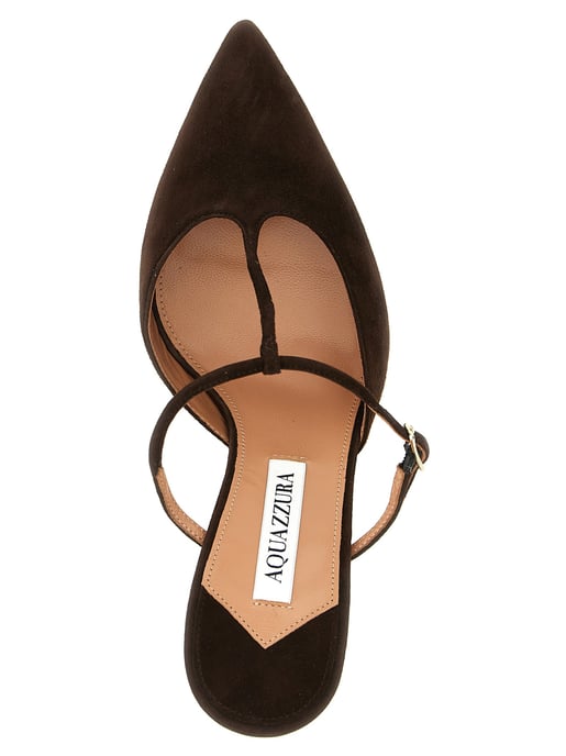 Aquazzura Braune Ziegenleder High Heel Pumps - Image 4
