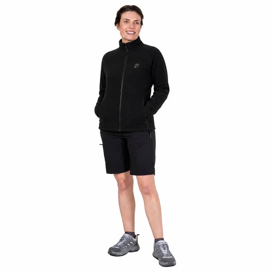 Damen leichte Fleecejacke mit Reißverschlusstaschen und tailliertem warmen Kragen - Image 4