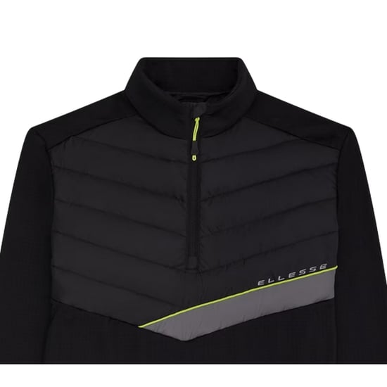 Ellesse - "Gueza" Fleece-Oberteil für Herren, mit halbem Reißverschluss (Schwarz) - Image 2