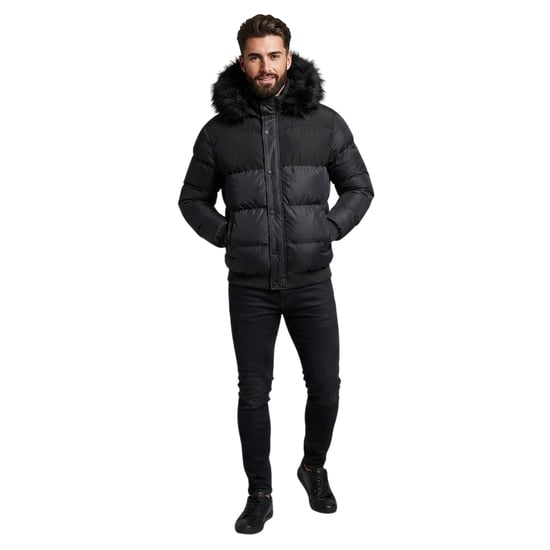 Criminal Damage - Parka für Herren, Abnehmbar (Schwarz) - Image 3