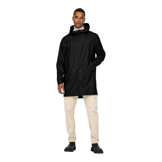 Only - Regenmantel für Herren, wasserabweisend, Regulär (Schwarz) - Image 1
