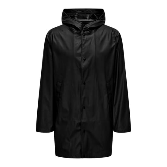 Only - Regenmantel für Herren, wasserabweisend, Regulär (Schwarz) - Image 2
