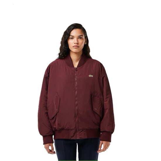 Lacoste - Bomberjacke für Damen, Übergroß (Rot) - Image 1