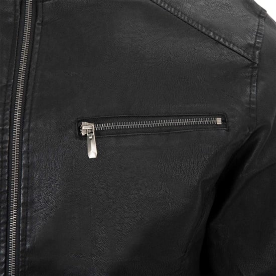 Firetrap - Bomberjacke für Herren, Gewaschen (Schwarz) - Image 4