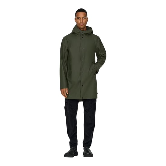 Only - Regenmantel für Herren, wasserabweisend, Regulär (Schwarzbraun) - Image 1