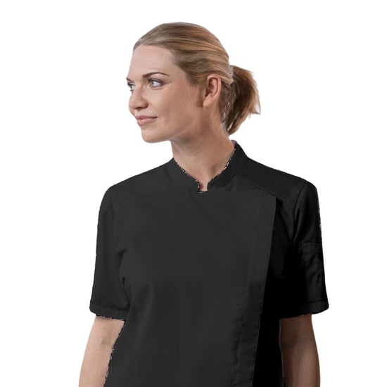Karlowsky - "Modern-Look" Kochjacke für Damen kurzärmlig (Schwarz) - Image 1