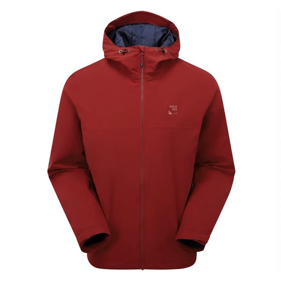 Herren leichte wasserdichte Wanderjacke mit Kapuze Halbzip Regenjacke - Image 1