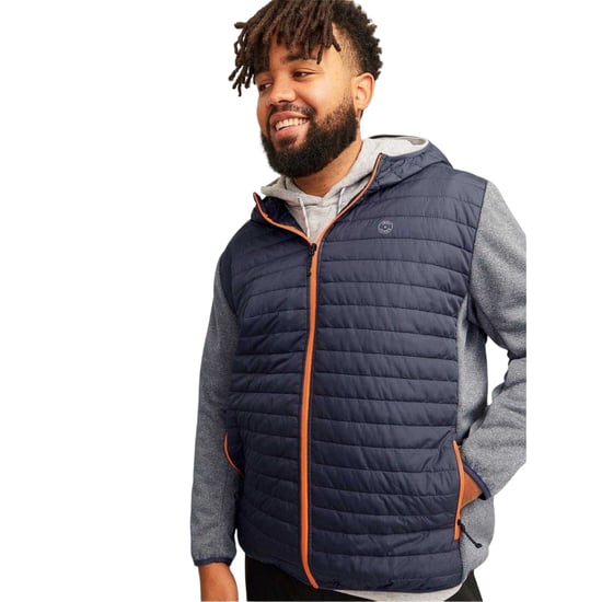 Jack And Jones - Steppjacke für Herren, Gerippter Ärmelaufschlag, Plus (Grau meliert) - Image 4