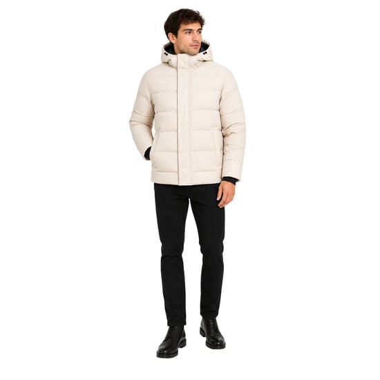 Jack And Jones - Steppjacke für Herren, mit Kapuze, gerippt (Mondstrahl) - Image 4