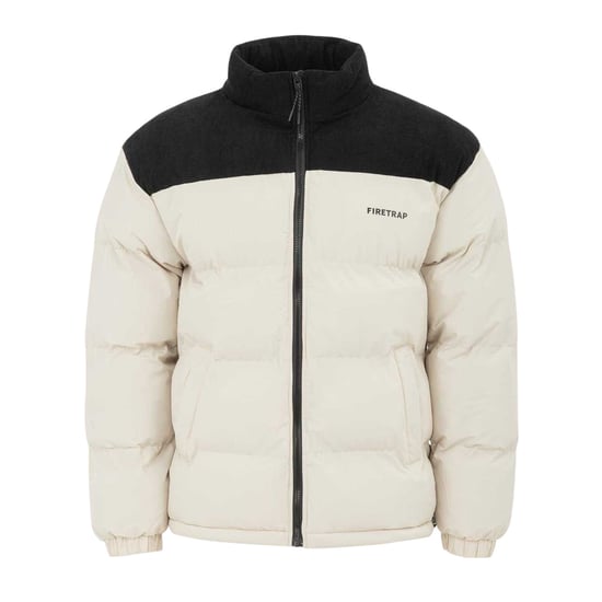 Firetrap - Steppjacke für Herren, Gesteppt, Kord (Beige) - Image 1