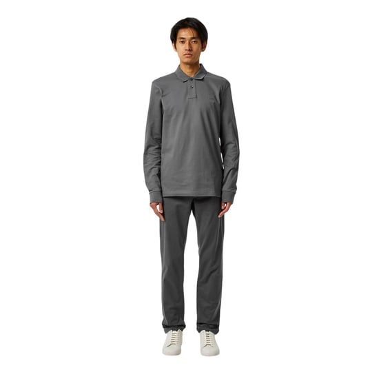 Boss - "Passerby" Poloshirt für Herren, Langärmlig (Holzkohle) - Image 1