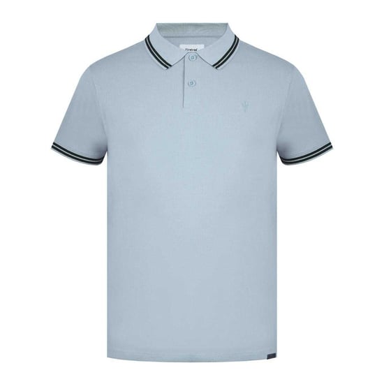 Firetrap - "Lazer" Poloshirt für Herren, Baumwolle (Blau/Schwarz) - Image 1