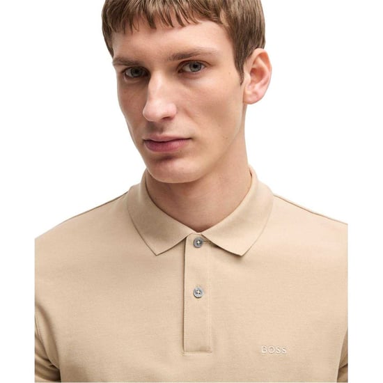 Boss - "Pallas" Poloshirt für Herren, Baumwolle (Hellbeige) - Image 3