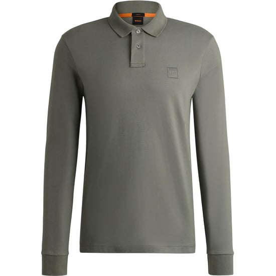 Boss - "Passerby" Poloshirt für Herren, Langärmlig (Grau) - Image 2