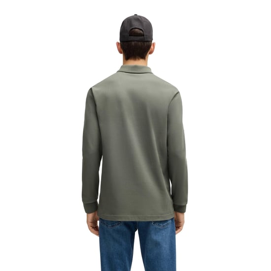 Boss - "Passerby" Poloshirt für Herren, Langärmlig (Grau) - Image 3