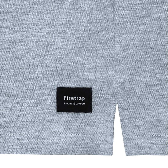Firetrap - "Lazer" Poloshirt für Herren, Baumwolle (Grau meliert) - Image 3