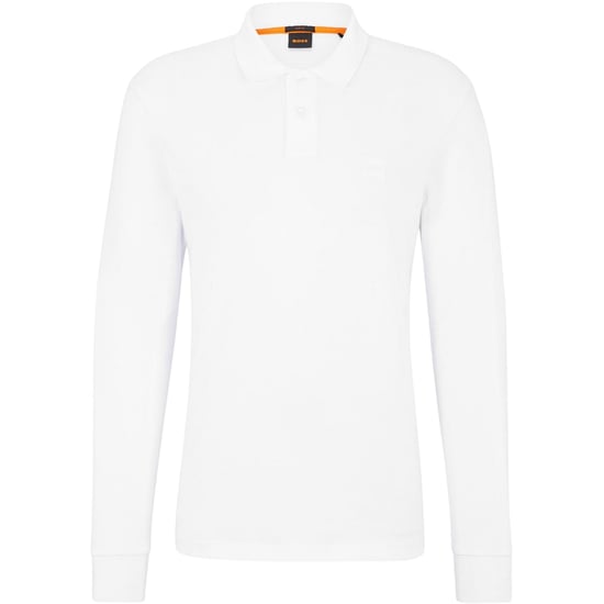 Boss - "Passerby" Poloshirt für Herren, Langärmlig (Weiß) - Image 2