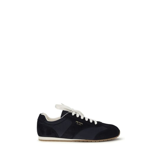 Prada Blaue Kalbsleder Bos Taurus Sportliche Sneakers - Image 1