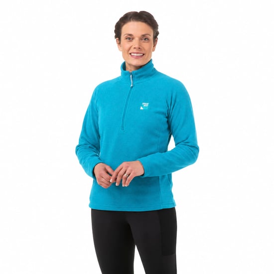Damen Fleece-Pullover mit halbem Reißverschluss und warmem Kragen für Outdoor-Wanderungen - Image 4