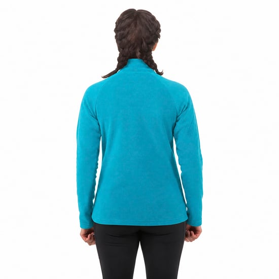 Damen Fleece-Pullover mit halbem Reißverschluss und warmem Kragen für Outdoor-Wanderungen - Image 5