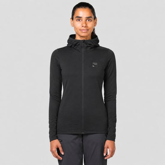 Damen Soft-Fleece Vollzip-Hoodie mit Daumen-Schlaufen für Winterwanderungen - Image 3