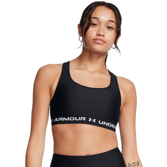 Under Armour - Sport-BH für Damen, Mittlere Belastung (Schwarz/Weiß) - Image 3