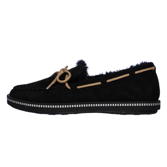 Skechers - "Cozy" Mokassin-Hausschuhe für Damen, Wildlederimitat, Flach (Schwarz) - Image 2