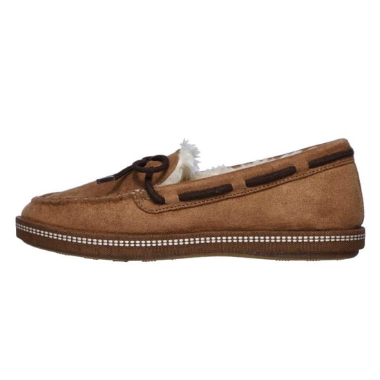 Skechers - "Cozy" Mokassin-Hausschuhe für Damen, Wildlederimitat, Flach (Kastanie) - Image 2